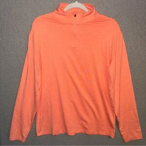 01.Algo size XL orange Quick Dry Performance quarter zip Top